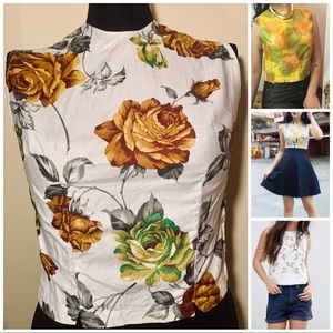 Minicare Back Button Sleeveless Shell Top, Sz S